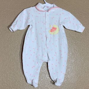 Vintage Cuddle Time baby girl one piece footies